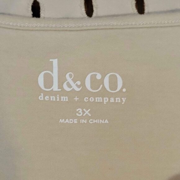 2 piece Women's Size 3X d.&co. Denim + Company Top - Picture 3 of 7